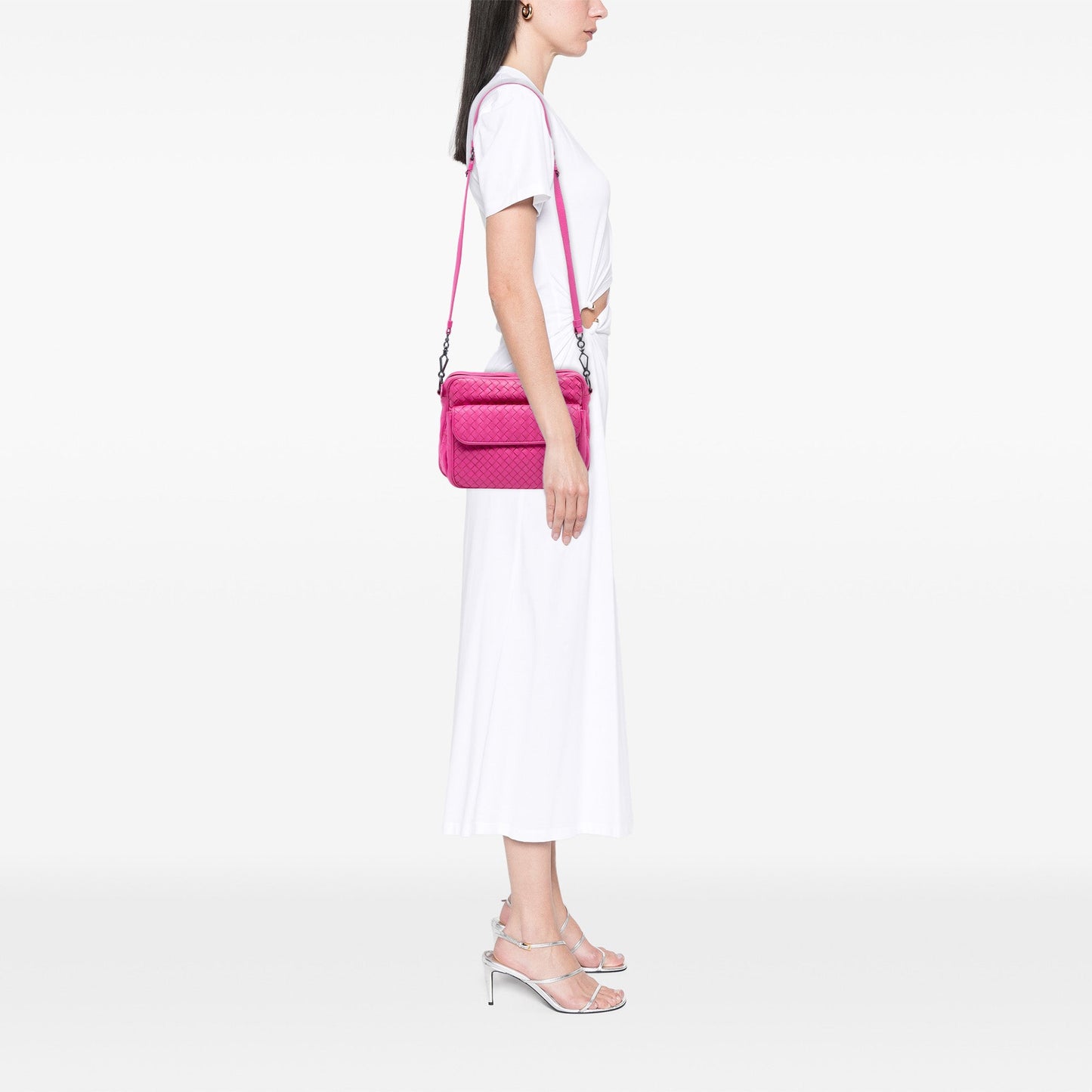 Bottega Veneta Nappa Intrecciato Front Pocket Messenger Bag