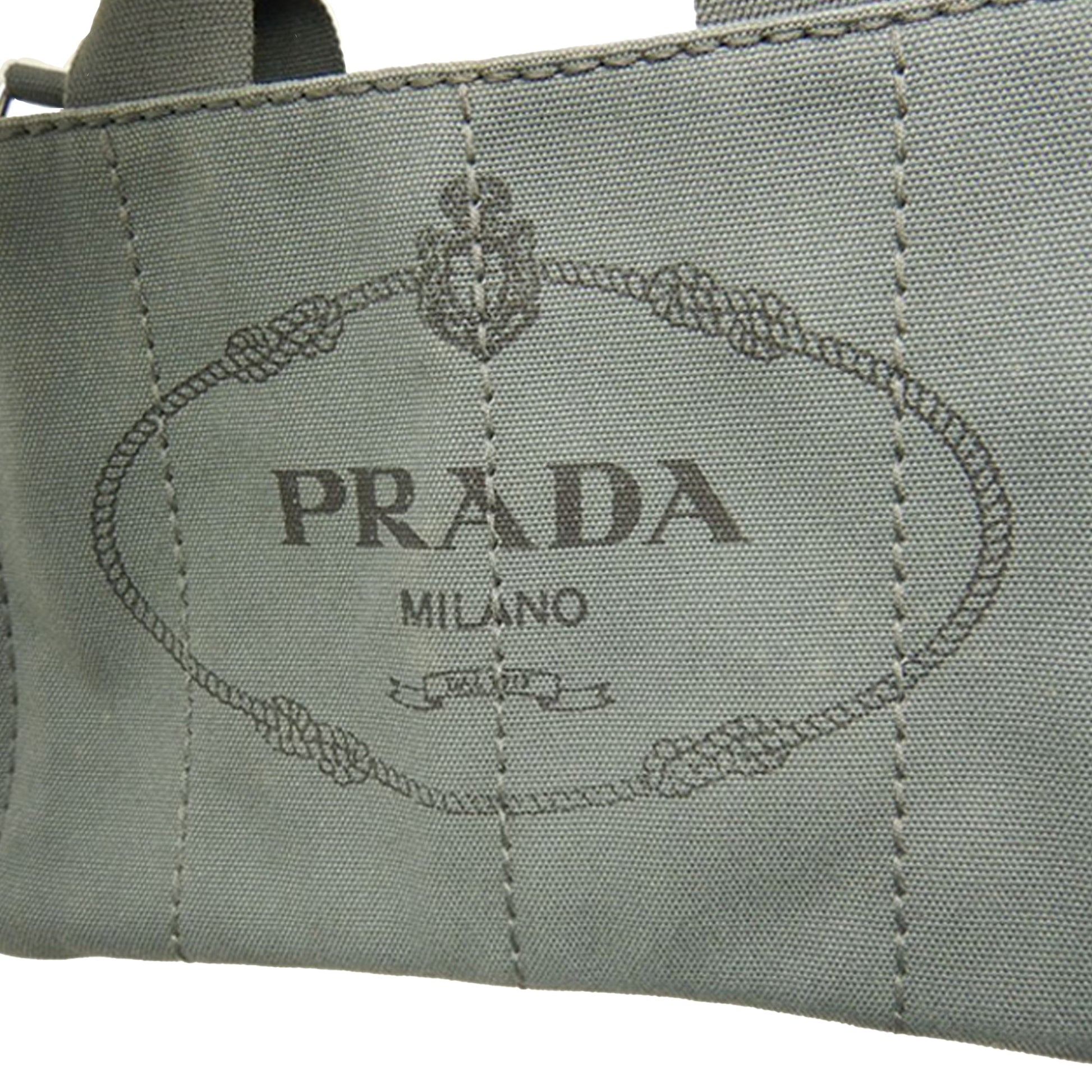 Prada Small Canvas Canapa Logo Satchel