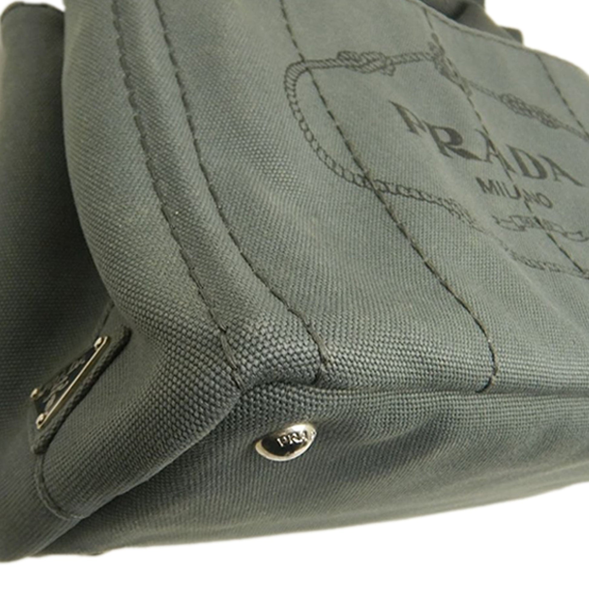 Prada Small Canvas Canapa Logo Satchel
