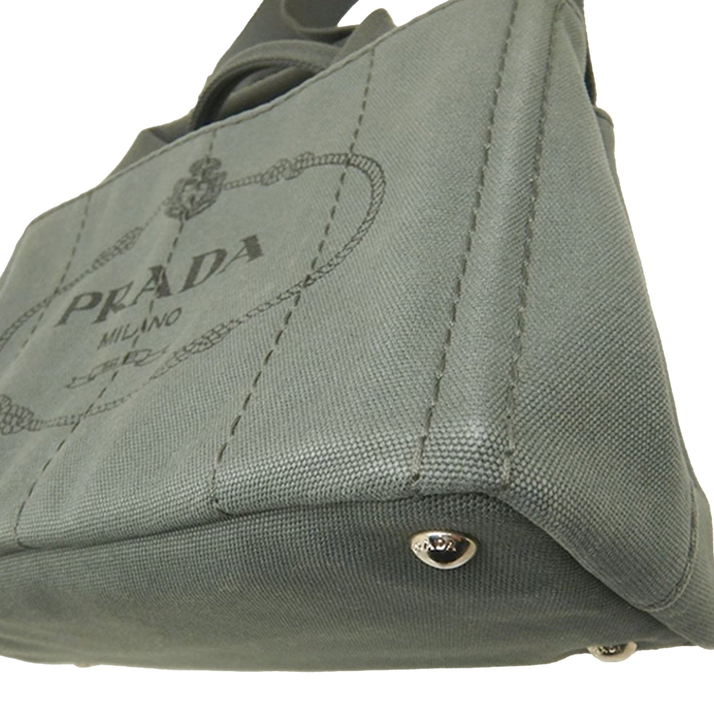 Prada Small Canvas Canapa Logo Satchel