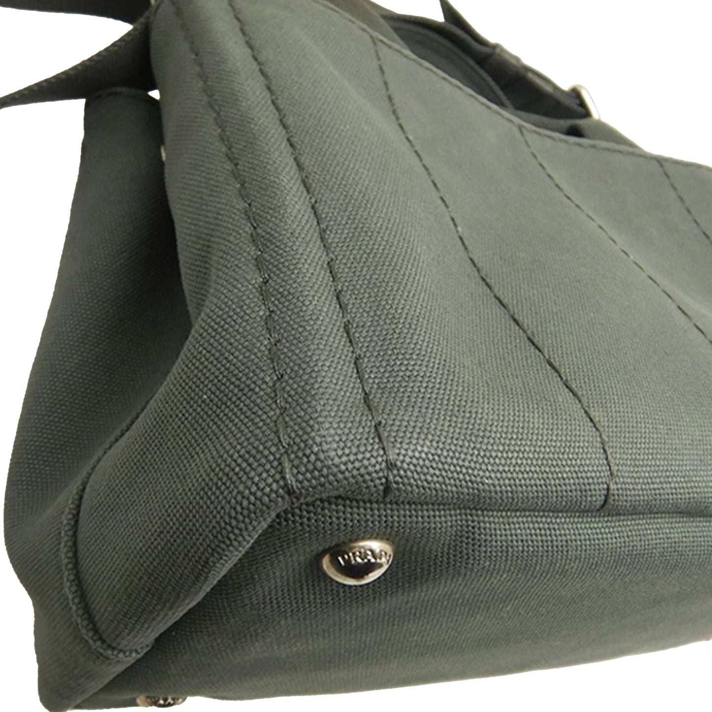 Prada Small Canvas Canapa Logo Satchel