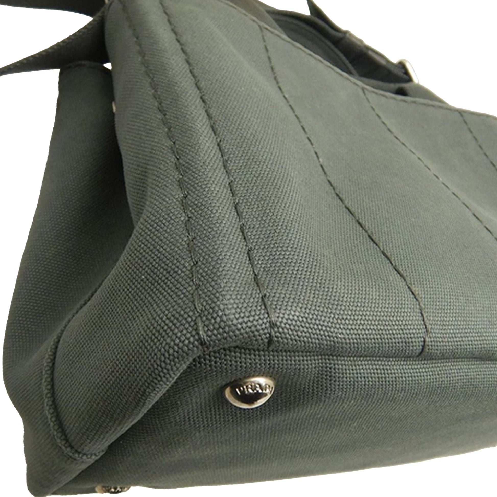 Prada Small Canvas Canapa Logo Satchel