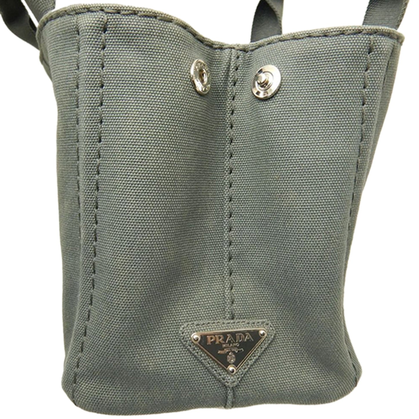 Prada Small Canvas Canapa Logo Satchel