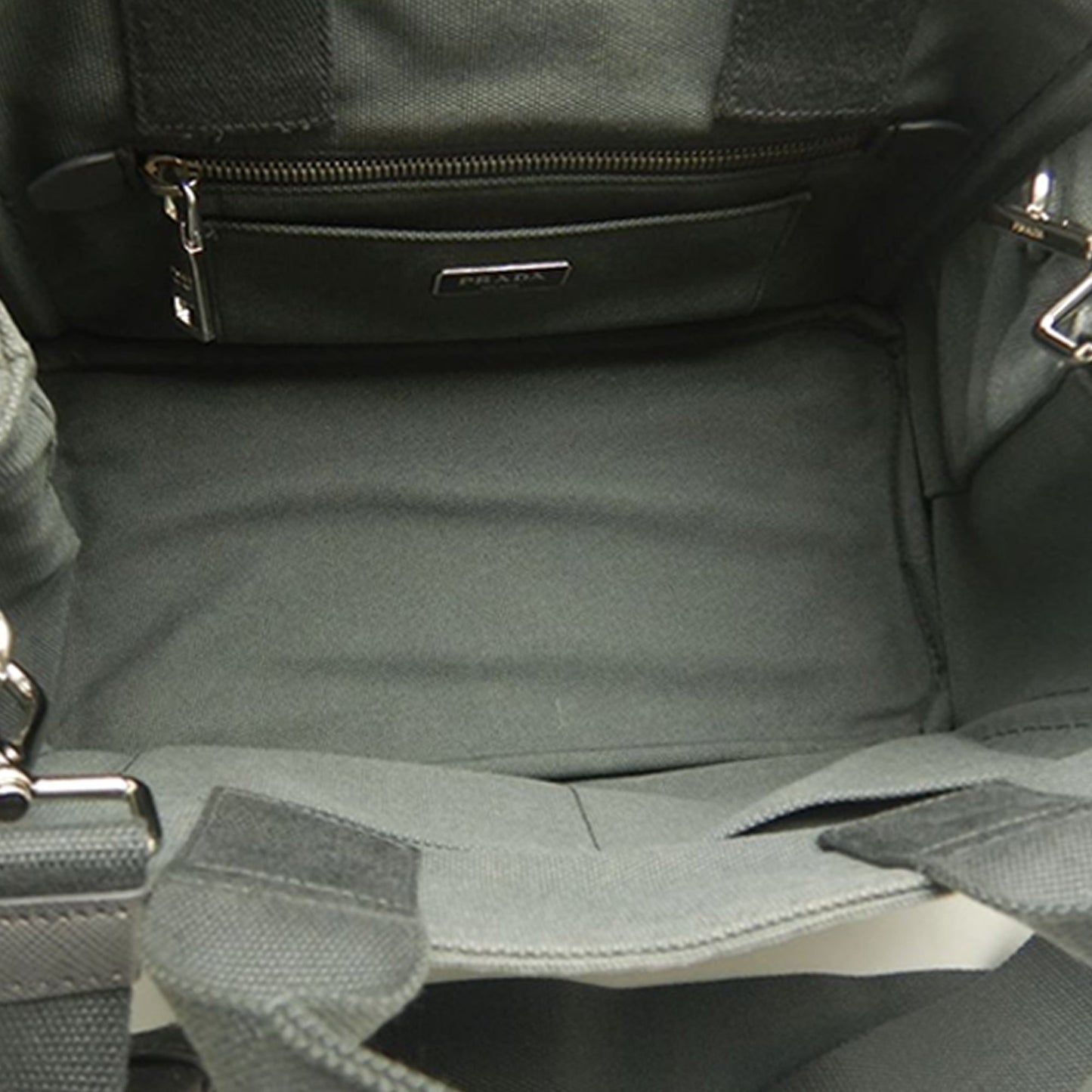 Prada Small Canvas Canapa Logo Satchel