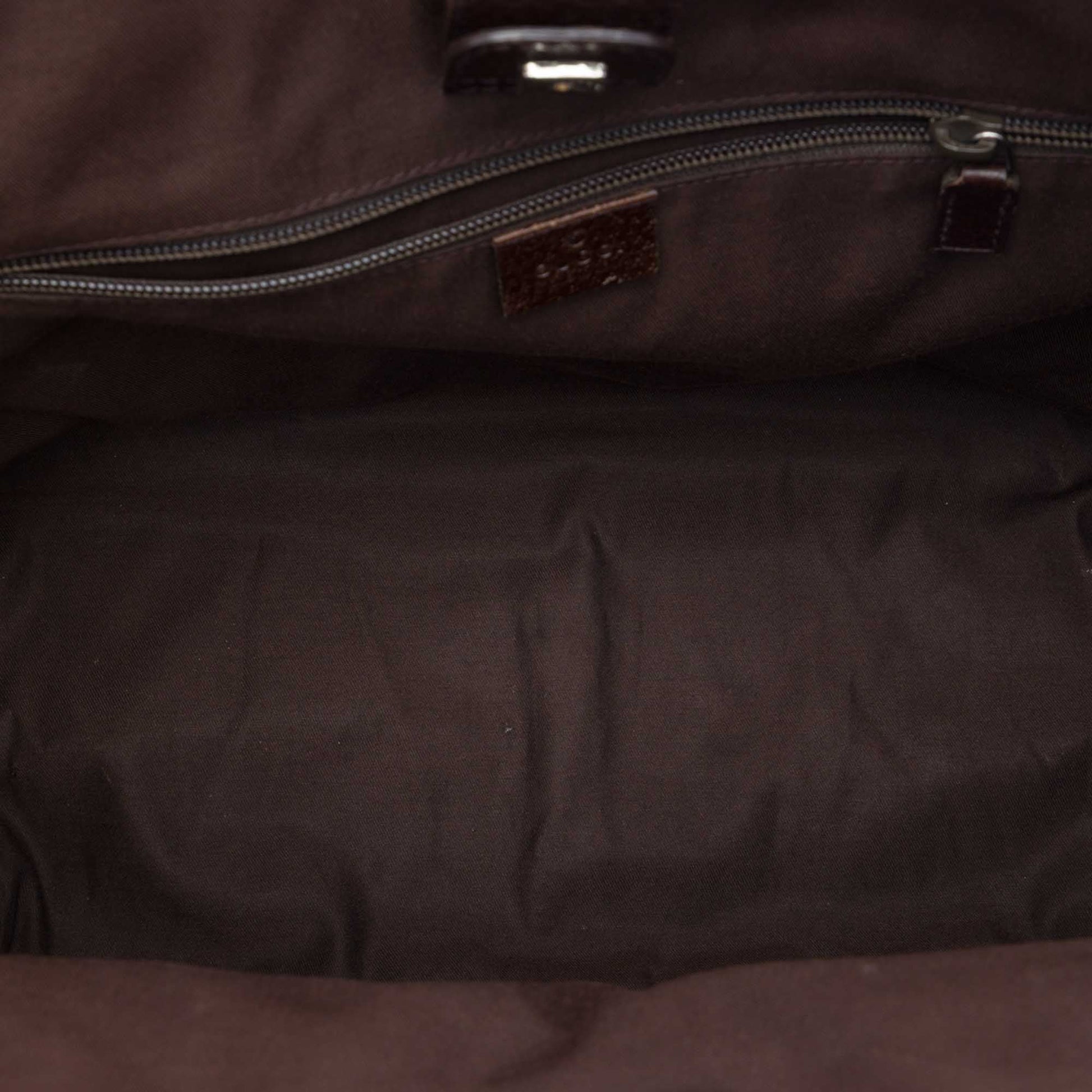 Gucci GG Canvas Web Double Pockets Tote