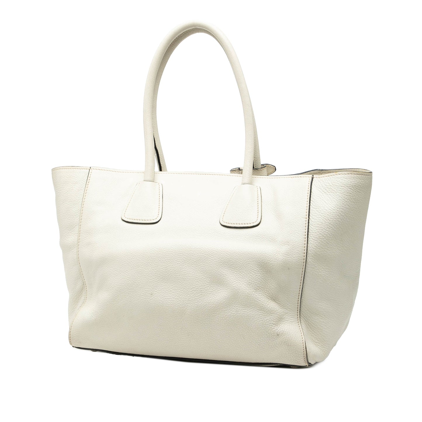 Prada Vitello Daino Front Pocket Open Convertible Tote