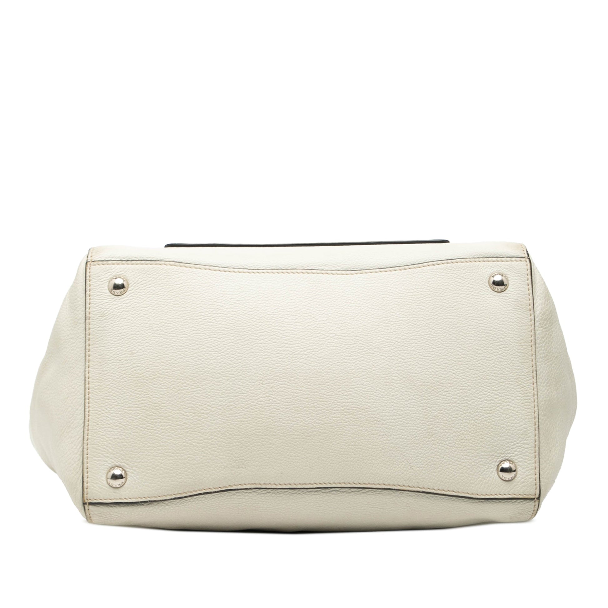 Prada Vitello Daino Front Pocket Open Convertible Tote