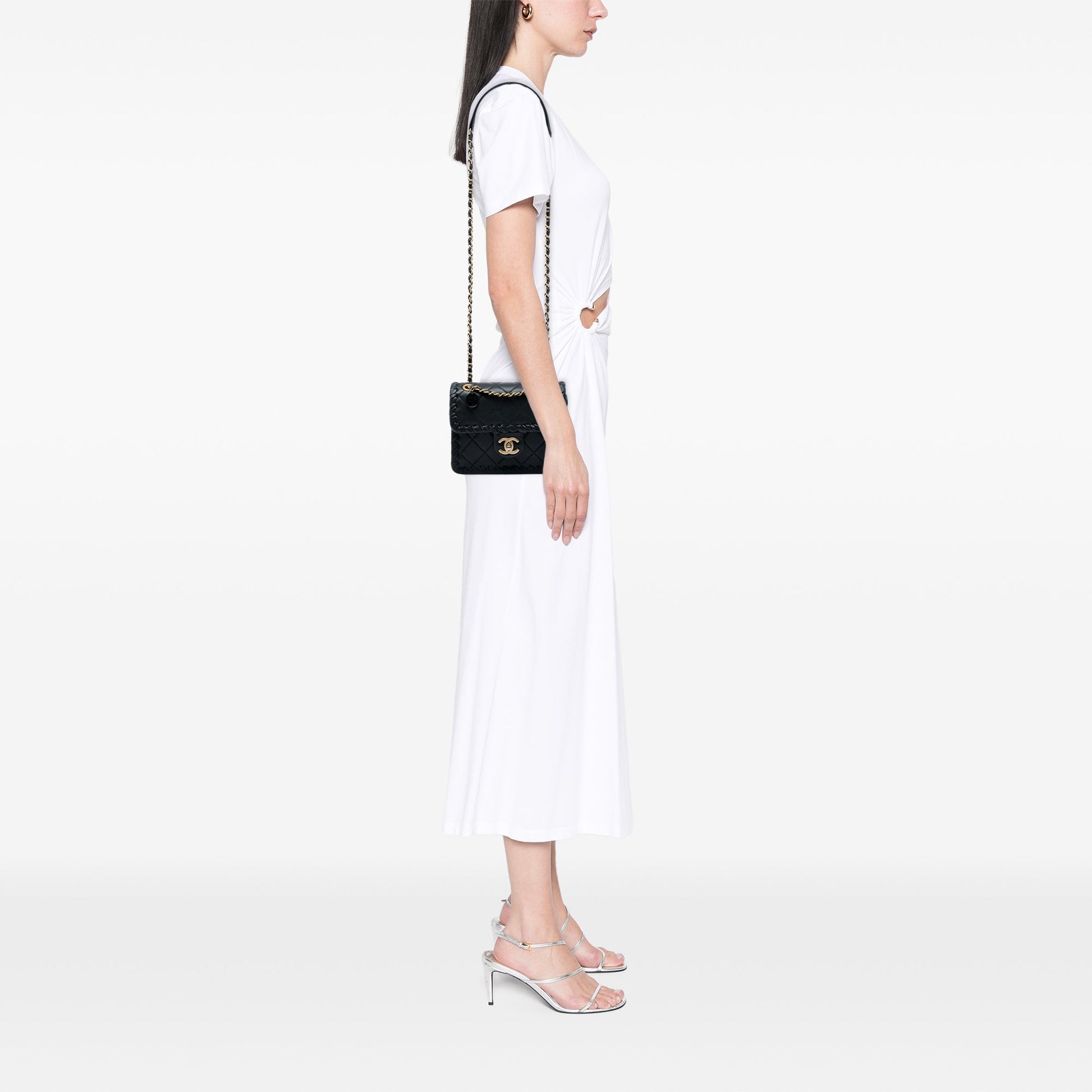 Chanel Mini CC Quilted Calfskin Braided My Own Frame Flap