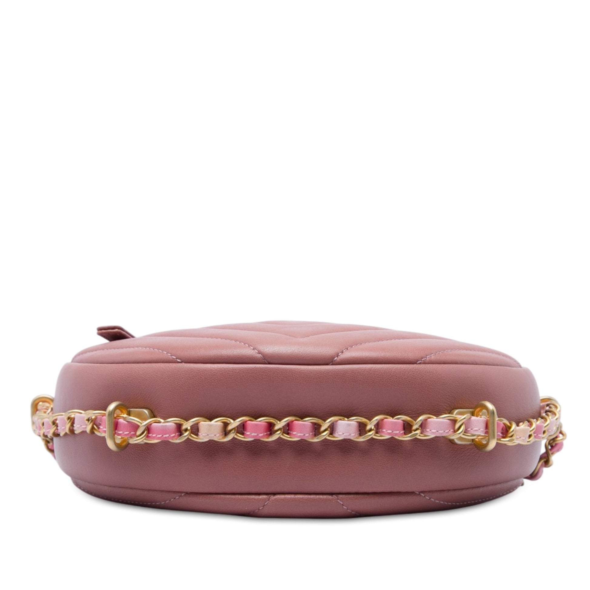 Chanel Chevron Lambskin Round As Earth Crossbody