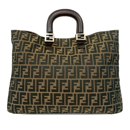 Fendi Large Zucca Canvas Twins Tote