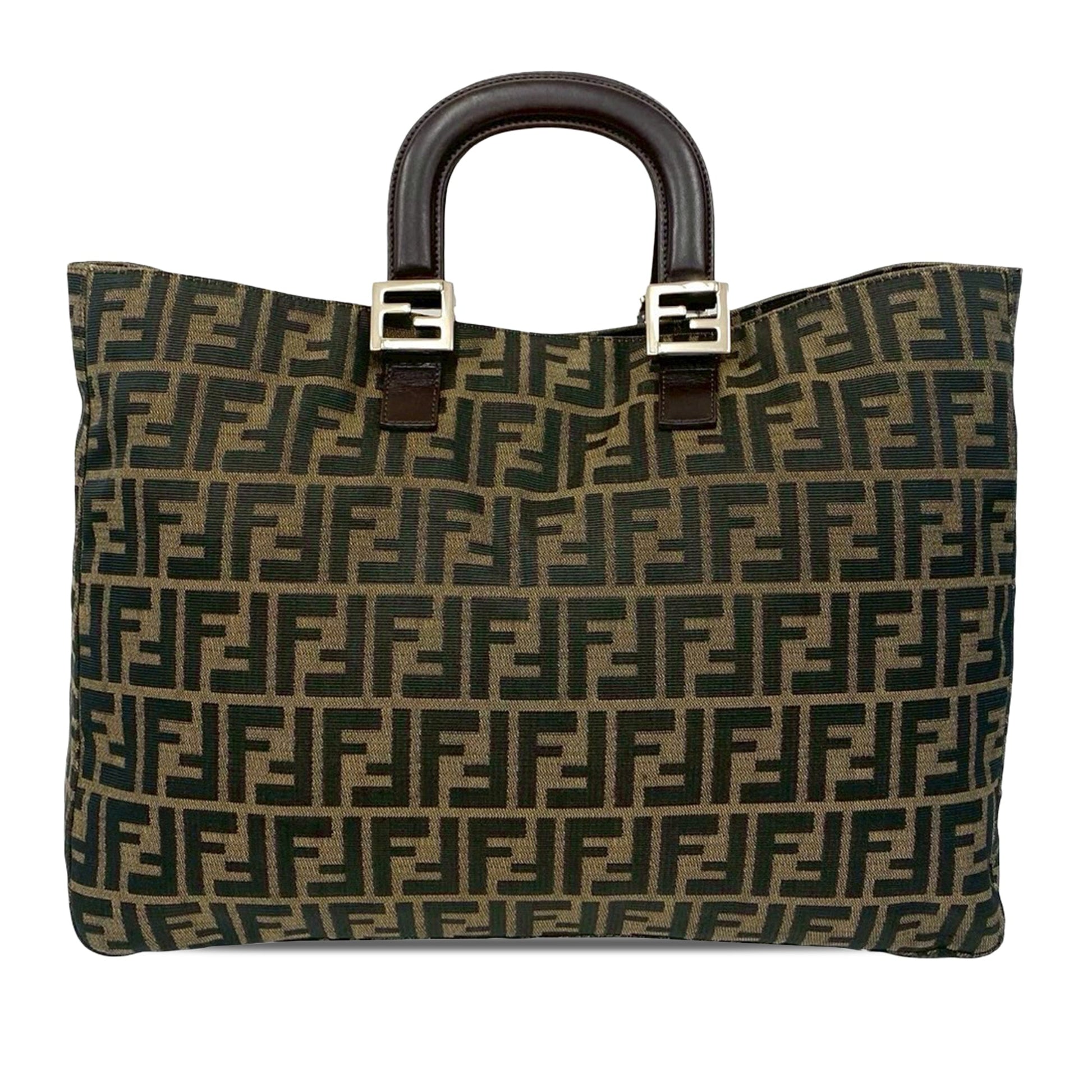 Fendi Large Zucca Canvas Twins Tote