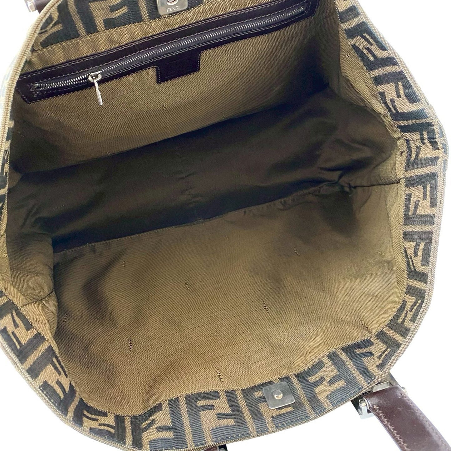 Fendi Large Zucca Canvas Twins Tote