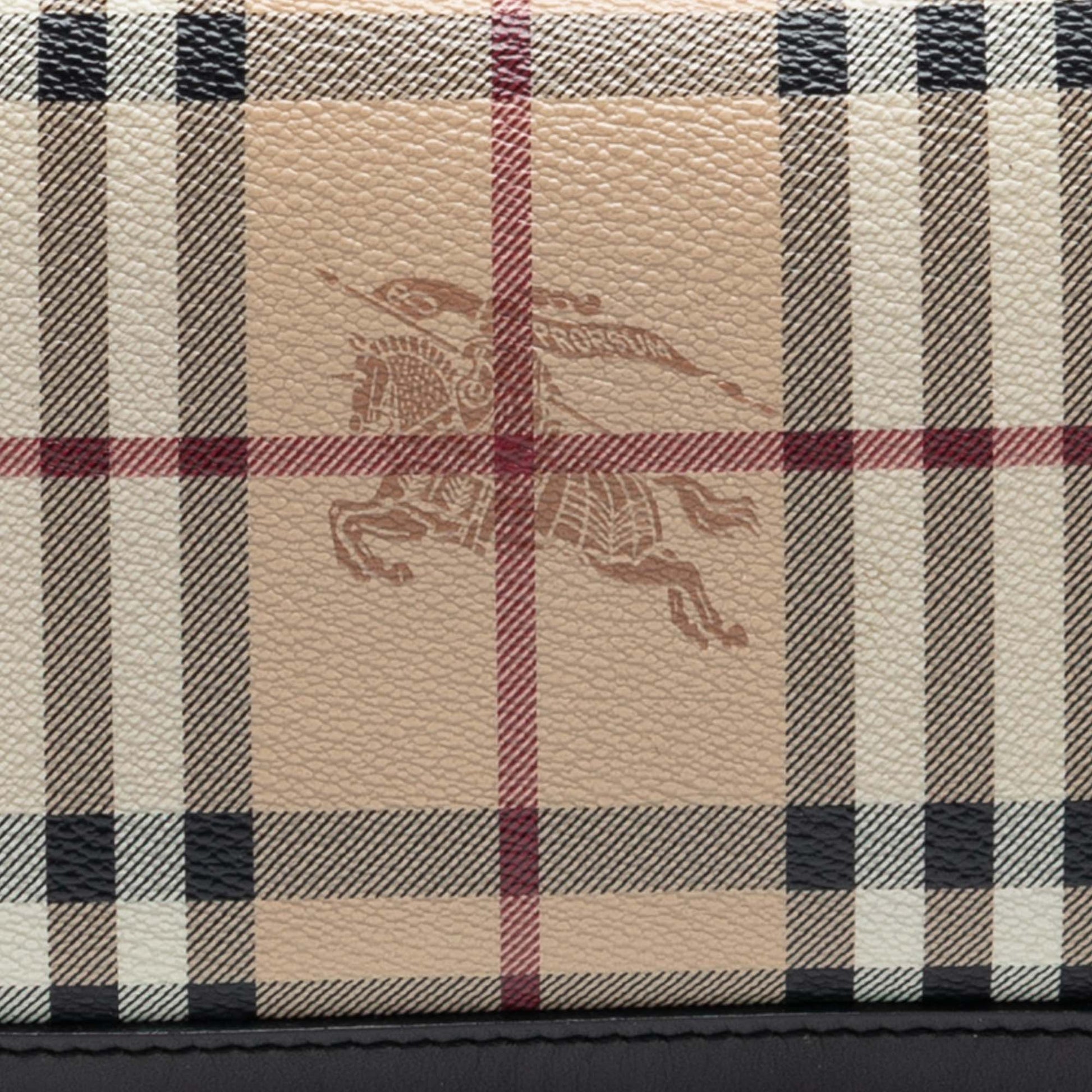 Burberry Haymarket Check Coated Canvas Peyton Crossbody