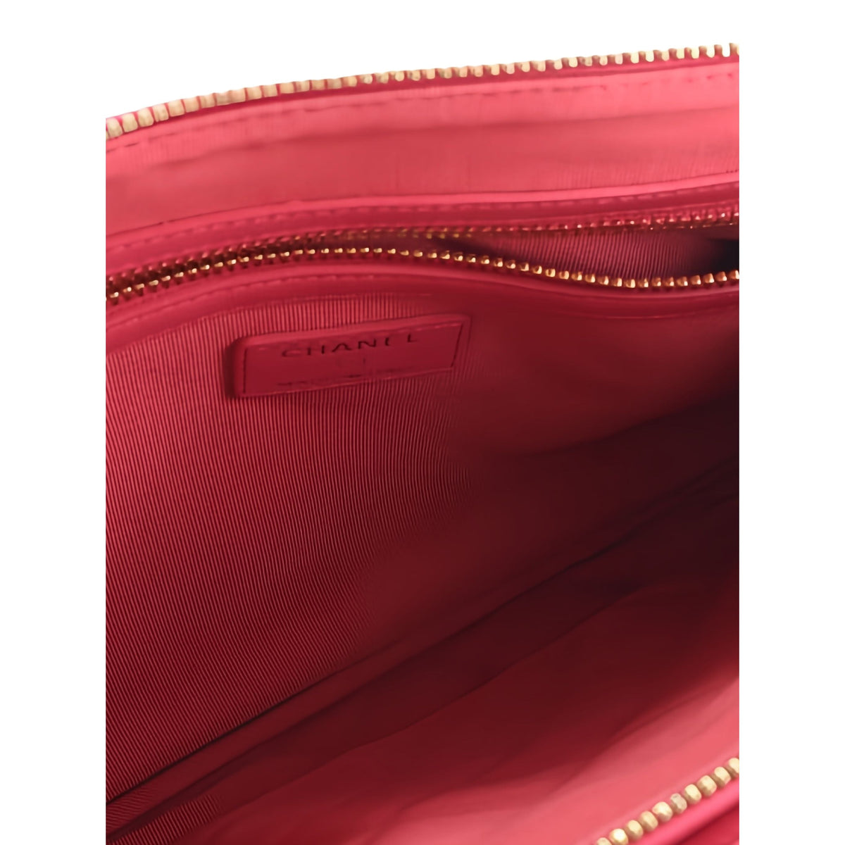 Chanel Quilted Lambskin Double Case with Chain — Pink