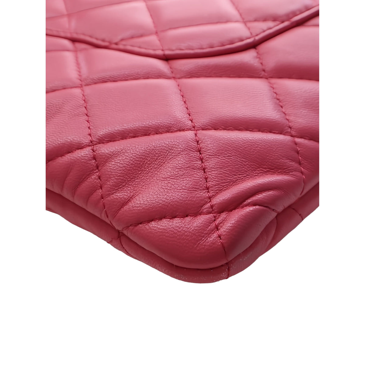Chanel Quilted Lambskin Double Case with Chain — Pink