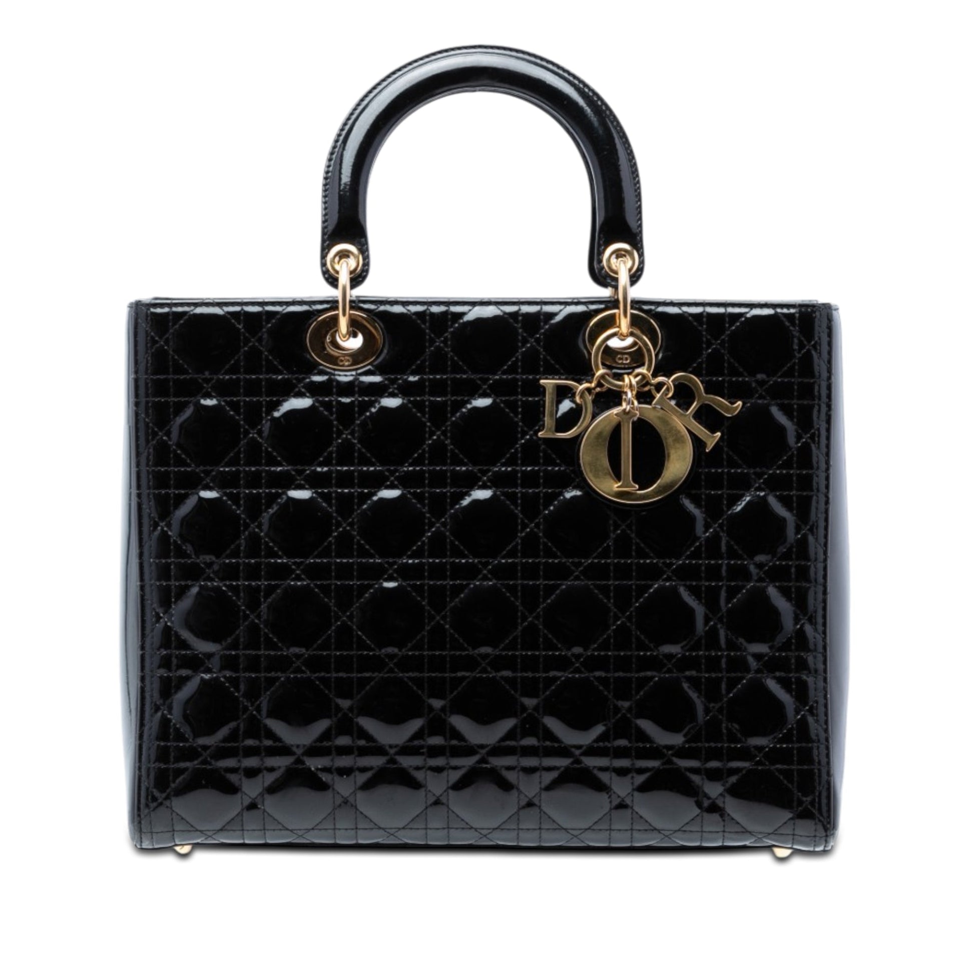 Dior Large Patent Cannage Lady Dior