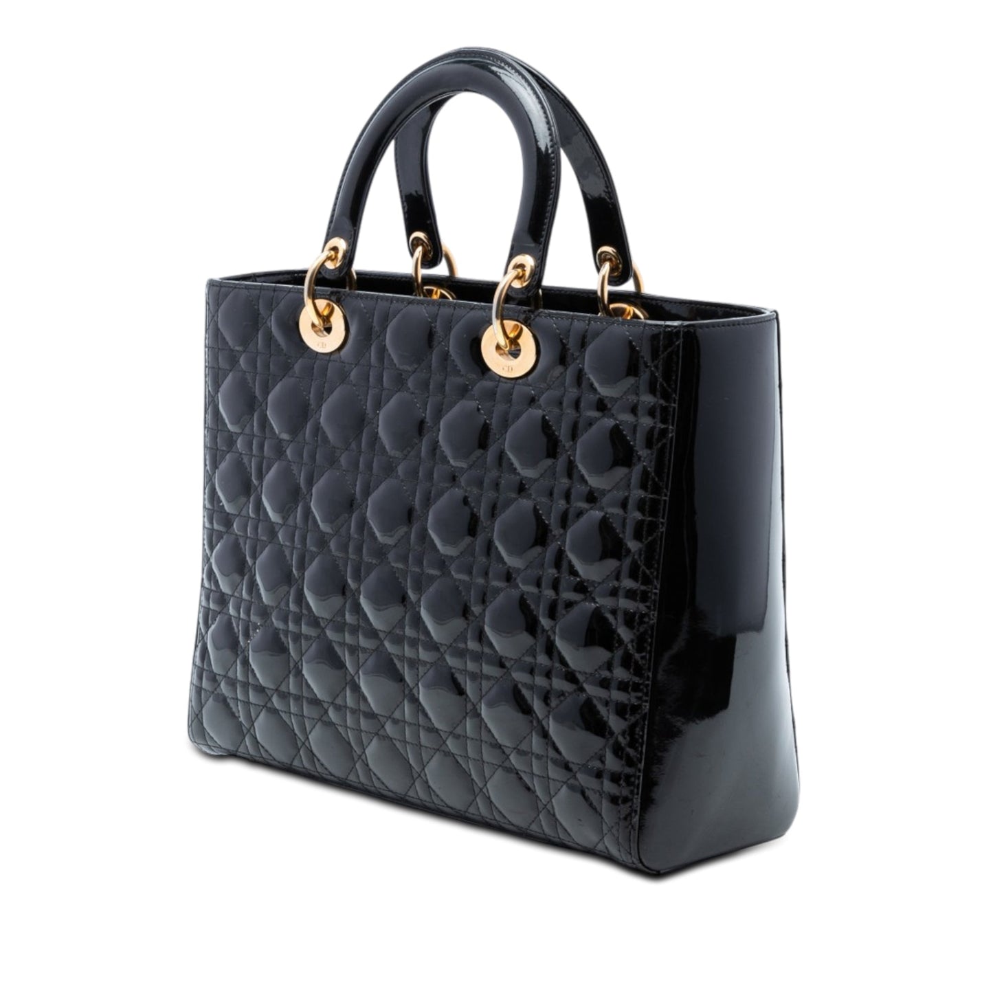 Dior Large Patent Cannage Lady Dior