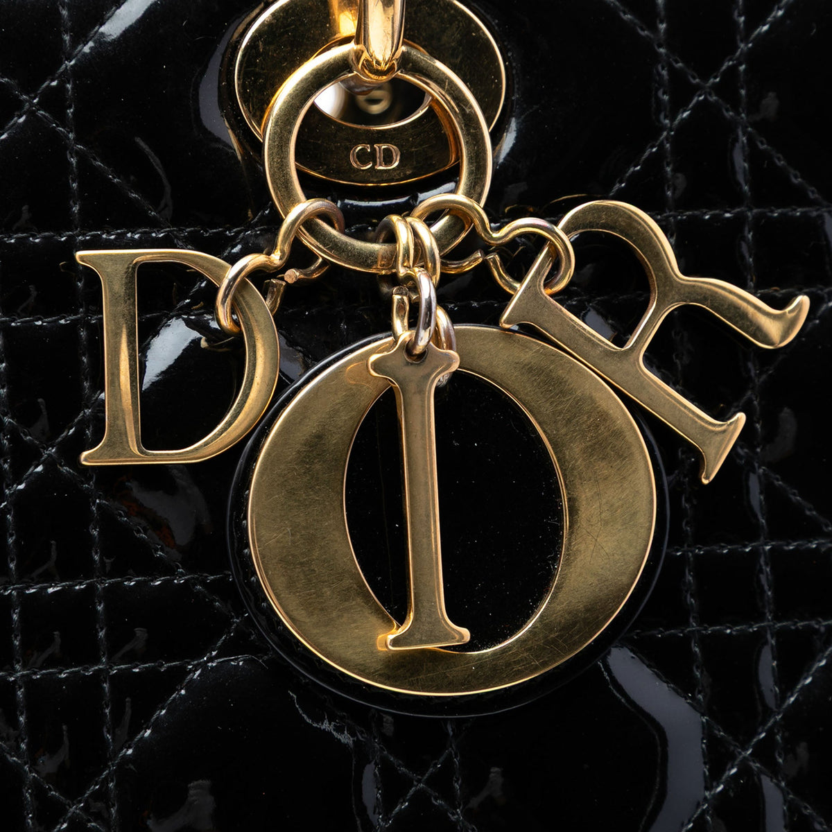 Dior Large Patent Cannage Lady Dior