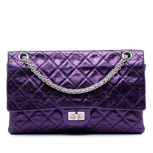 Quilted Metallic Calfskin Reissue 2.55 Double Flap 226