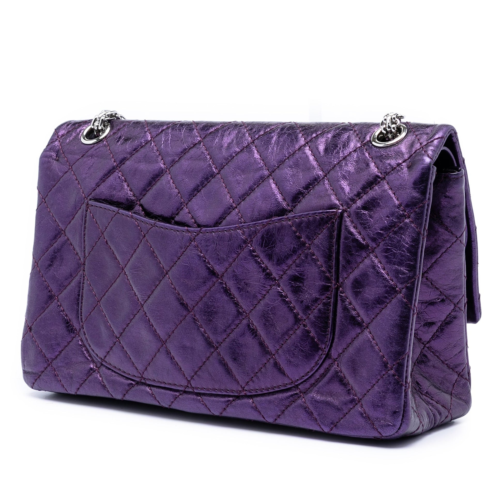 Quilted Metallic Calfskin Reissue 2.55 Double Flap 226