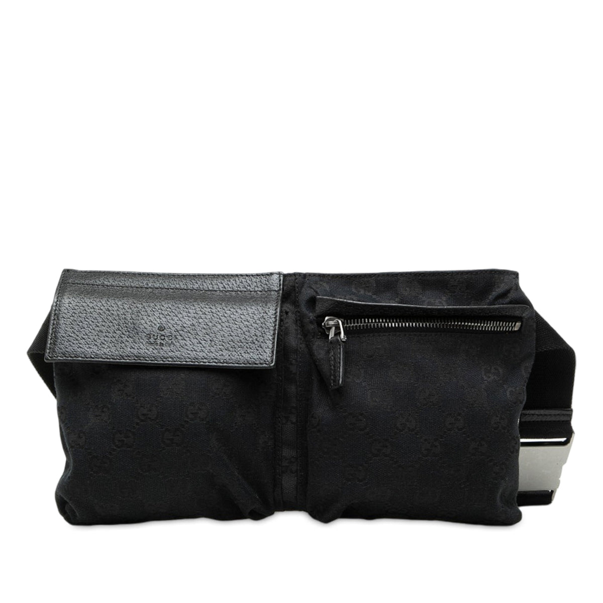 Gucci GG Canvas Double Pocket Belt Bag