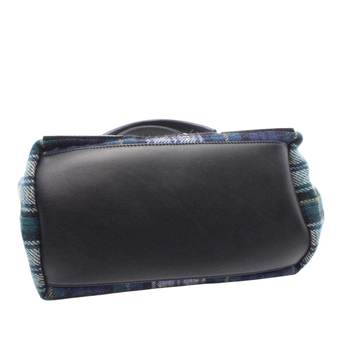 Balenciaga Plaid Wool Navy Cabas S