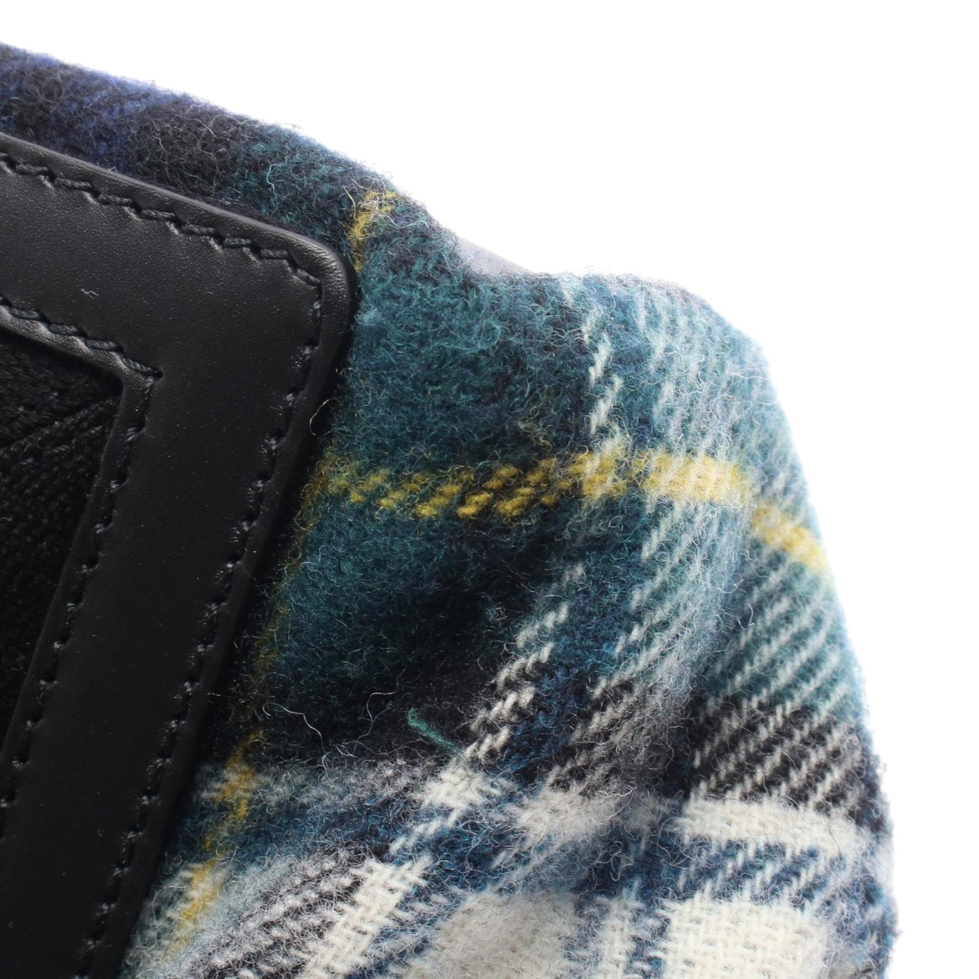 Balenciaga Plaid Wool Navy Cabas S