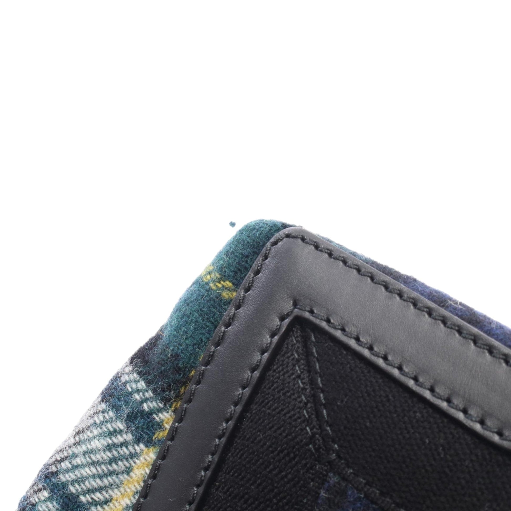 Balenciaga Plaid Wool Navy Cabas S