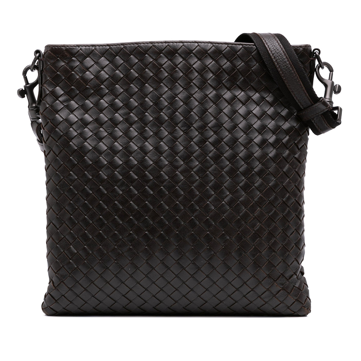 Bottega Veneta Nappa Intrecciato VN Crossbody — Brown