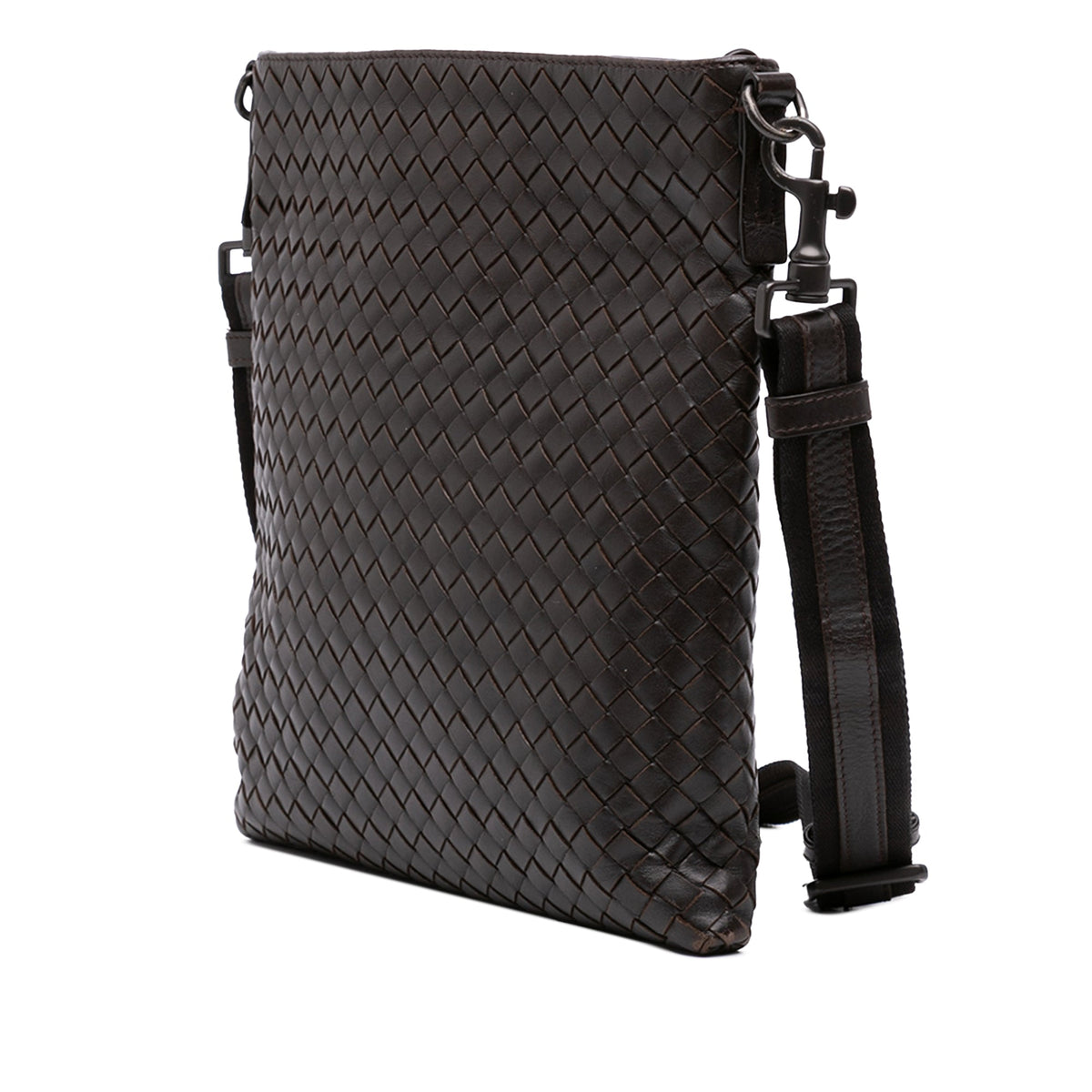 Bottega Veneta Nappa Intrecciato VN Crossbody — Brown