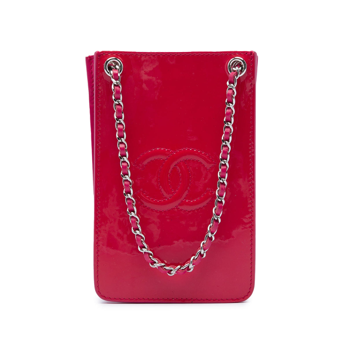 Chanel CC Patent Phone Holder Crossbody