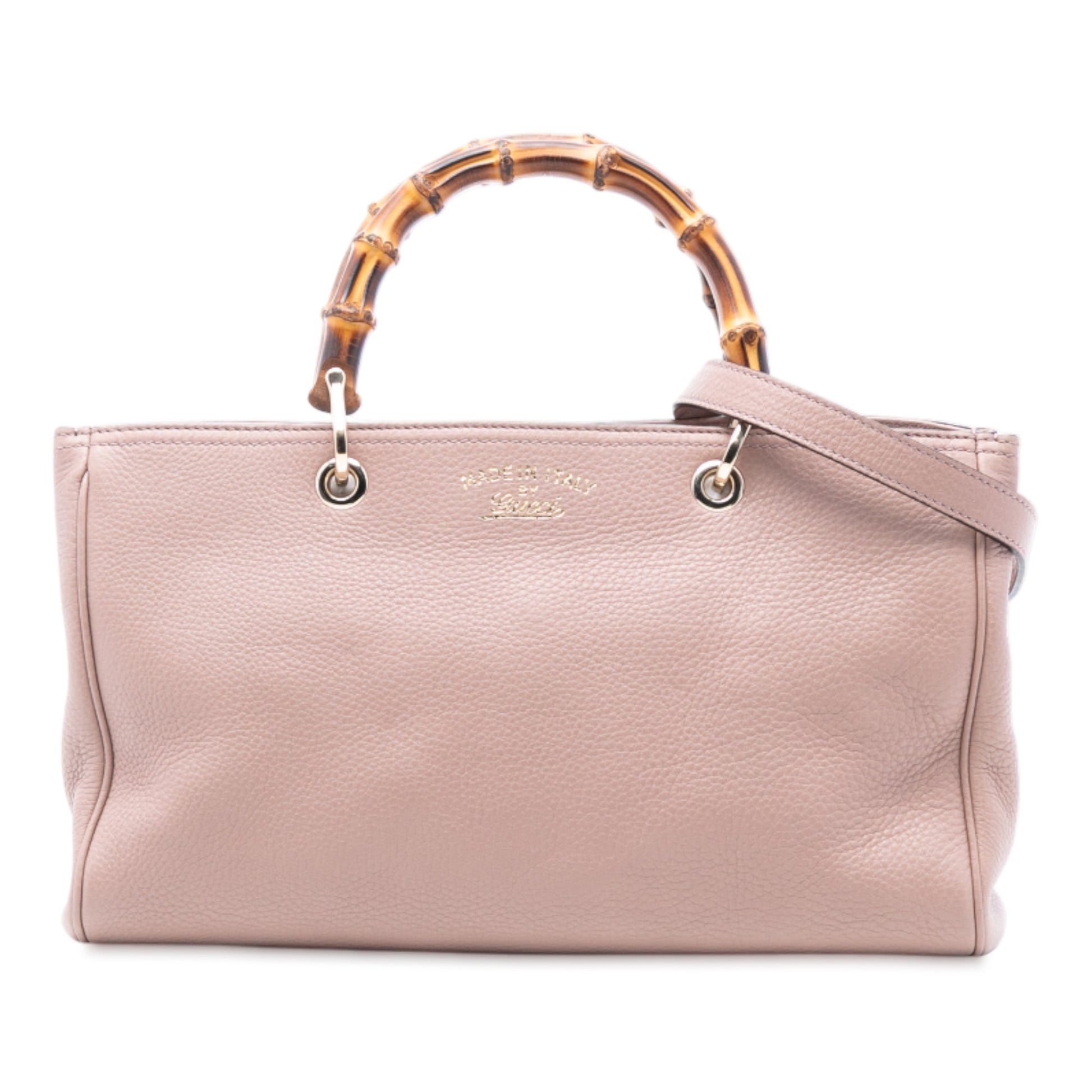 Gucci Medium Calfskin Bamboo Shopper Satchel