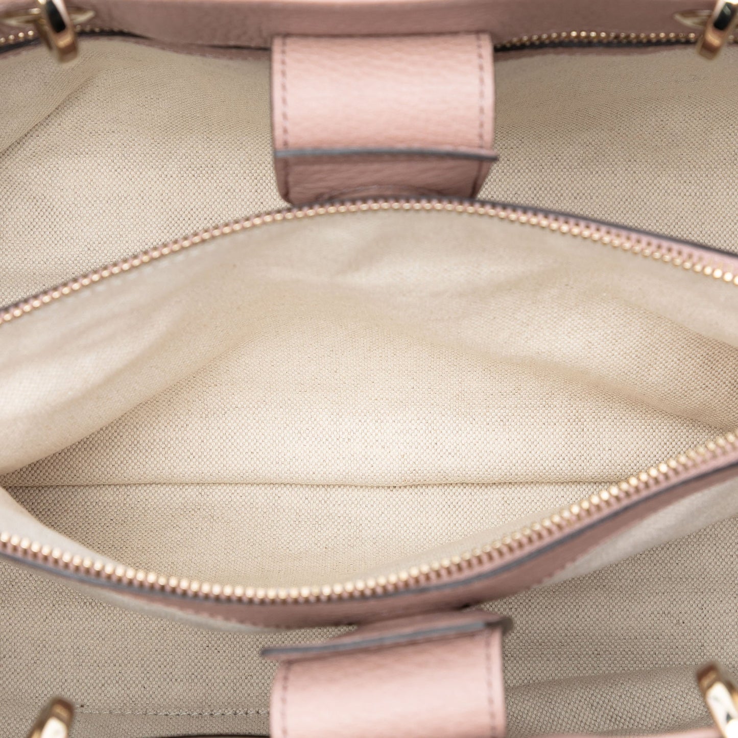 Gucci Medium Calfskin Bamboo Shopper Satchel