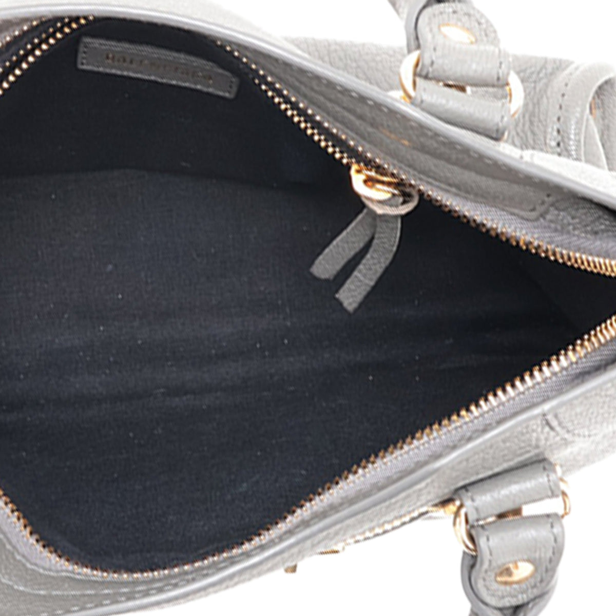 Balenciaga Mini Goatskin Motocross Classic Metallic Edge City Satchel — Brown