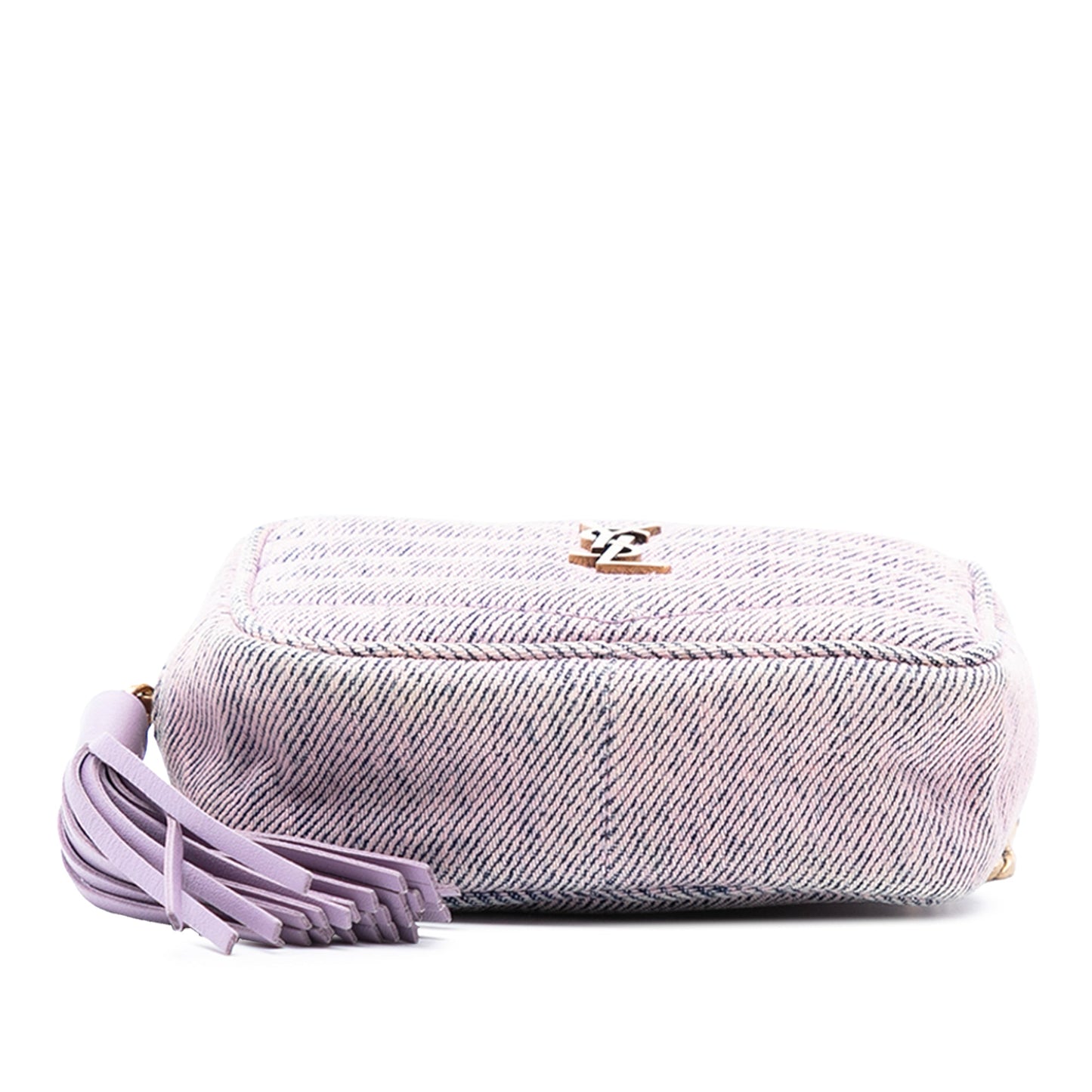 Saint Laurent Baby Matelasse Denim Monogram Lou Camera Bag