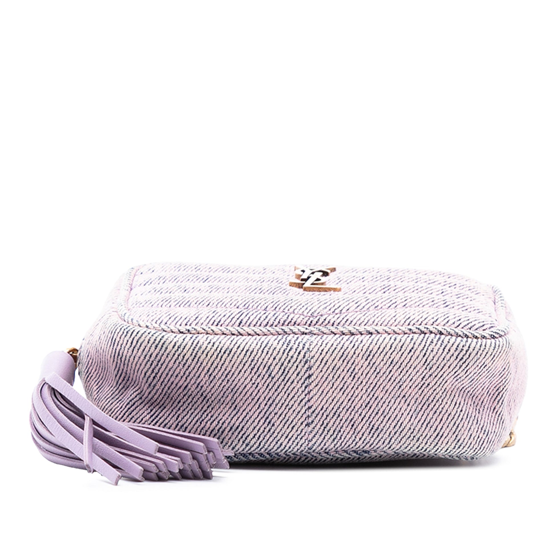Saint Laurent Baby Matelasse Denim Monogram Lou Camera Bag