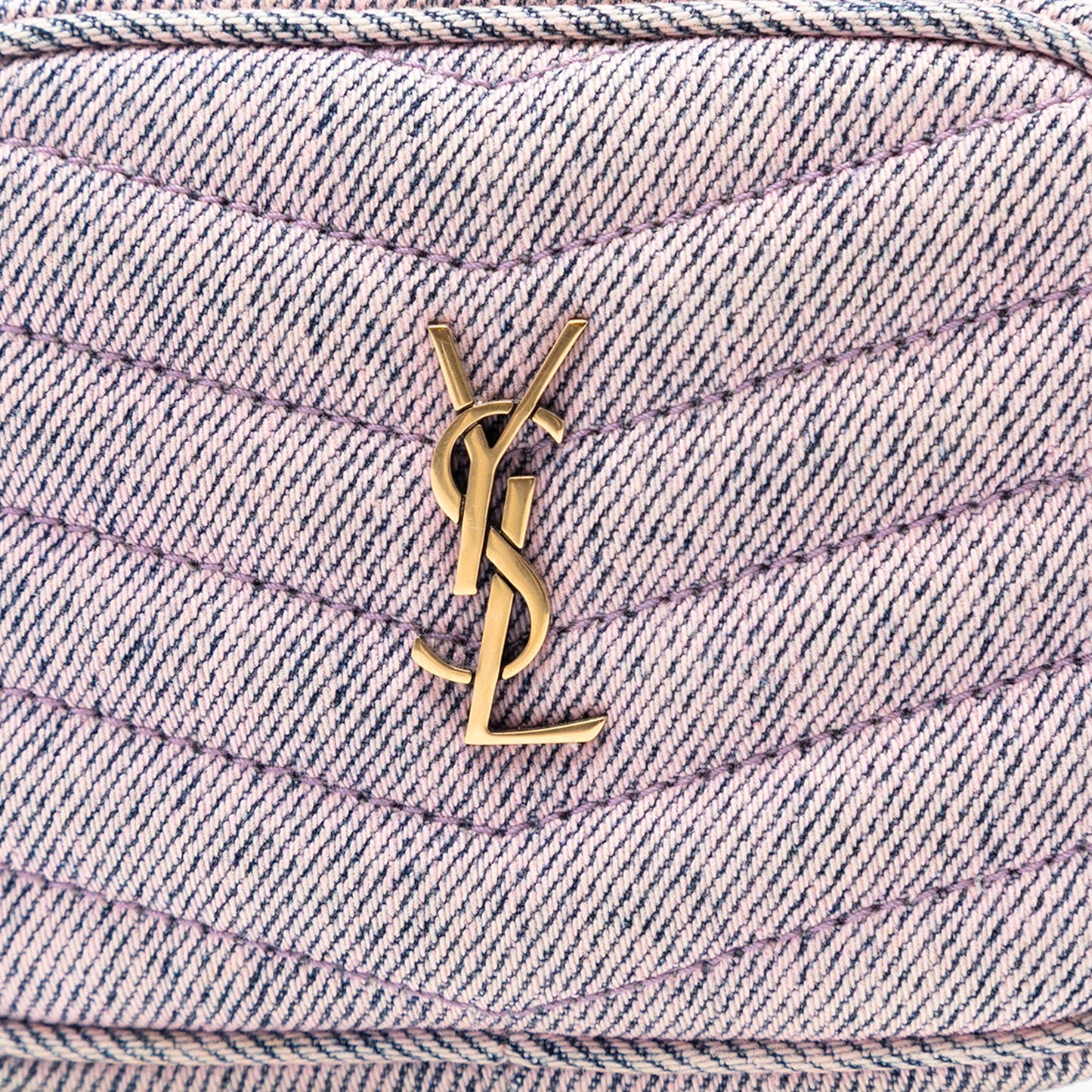 Saint Laurent Baby Matelasse Denim Monogram Lou Camera Bag