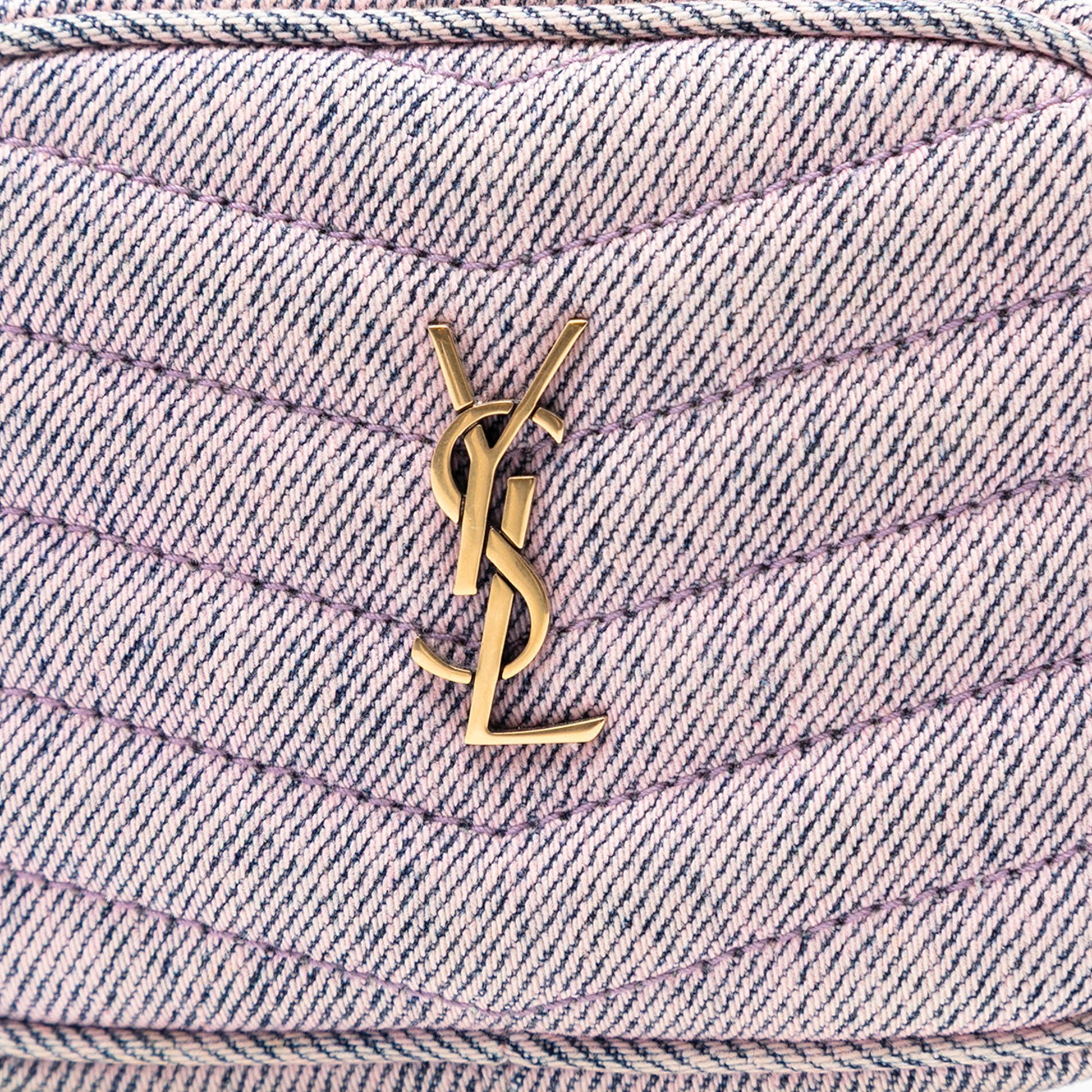 Saint Laurent Baby Matelasse Denim Monogram Lou Camera Bag