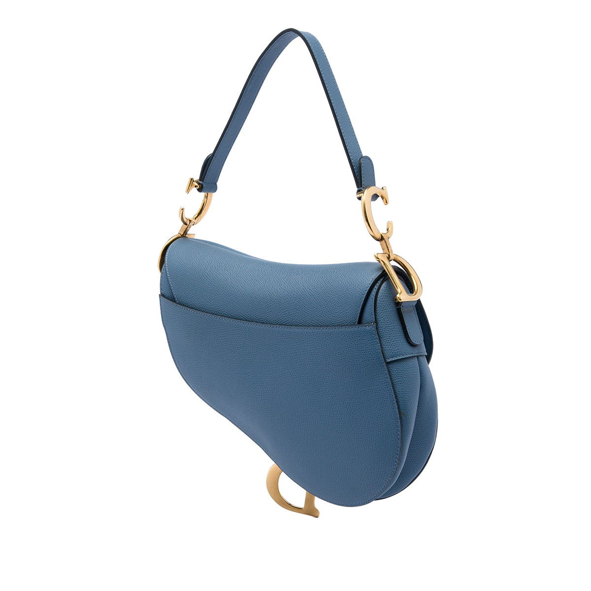 Dior Grained Calfskin Saddle Bag — Blue