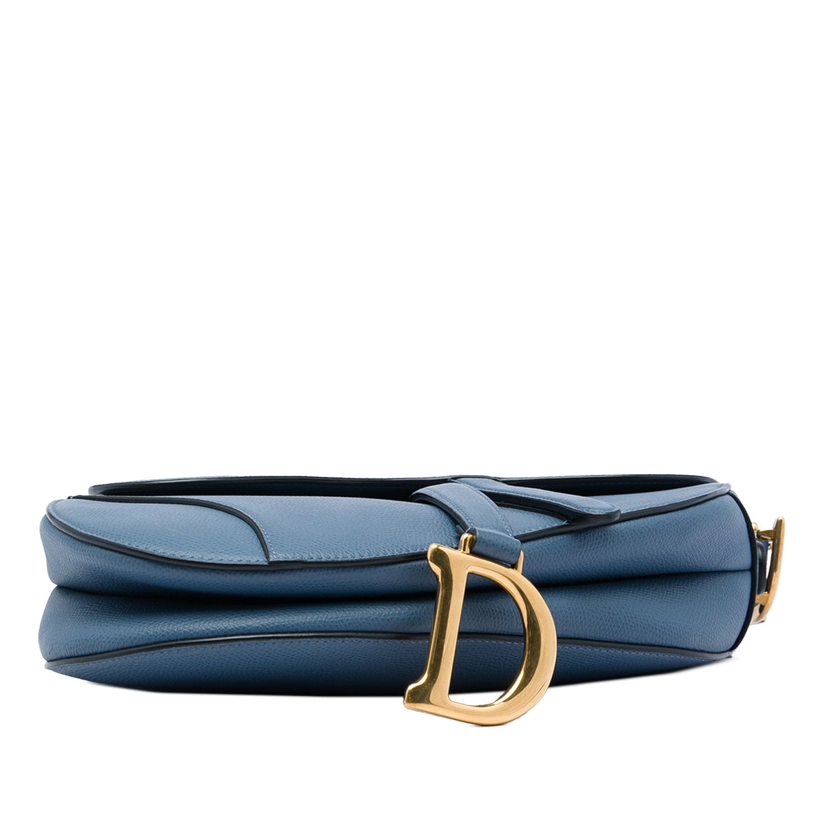 Dior Grained Calfskin Saddle Bag — Blue