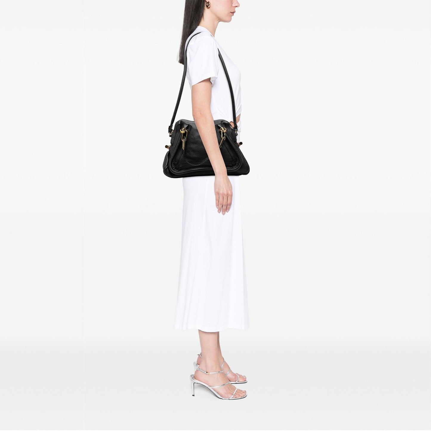 Chloé Medium Pebbled Leather Paraty Satchel