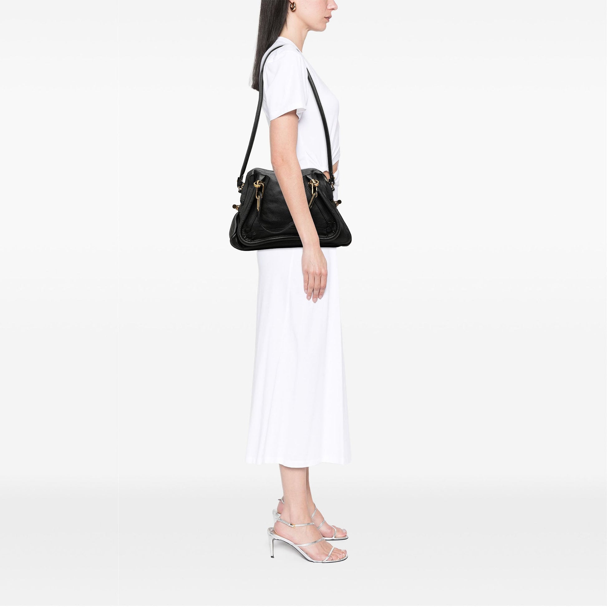 Chloé Medium Pebbled Leather Paraty Satchel