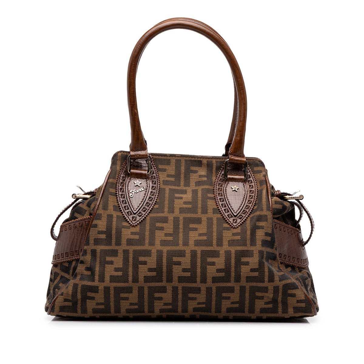 Fendi Zucca Canvas Etniko Handbag — Brown