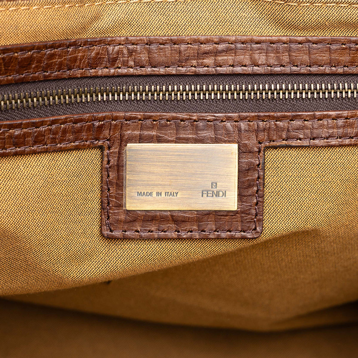 Fendi Zucca Canvas Etniko Handbag — Brown