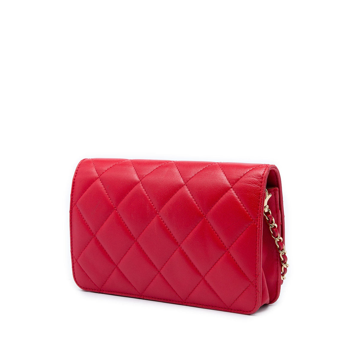 Chanel Medium Quilted Lambskin Golden Class Flap — Red