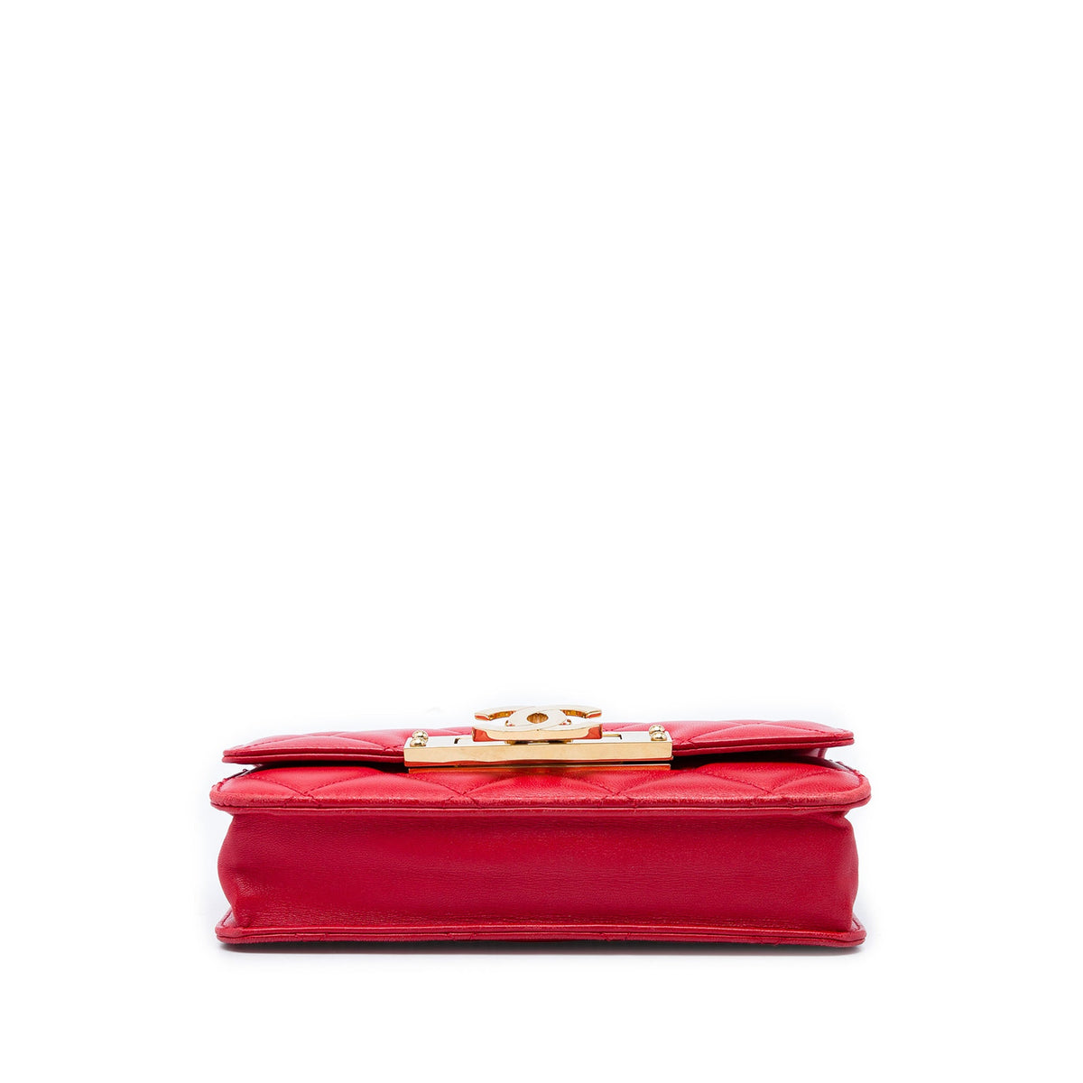Chanel Medium Quilted Lambskin Golden Class Flap — Red