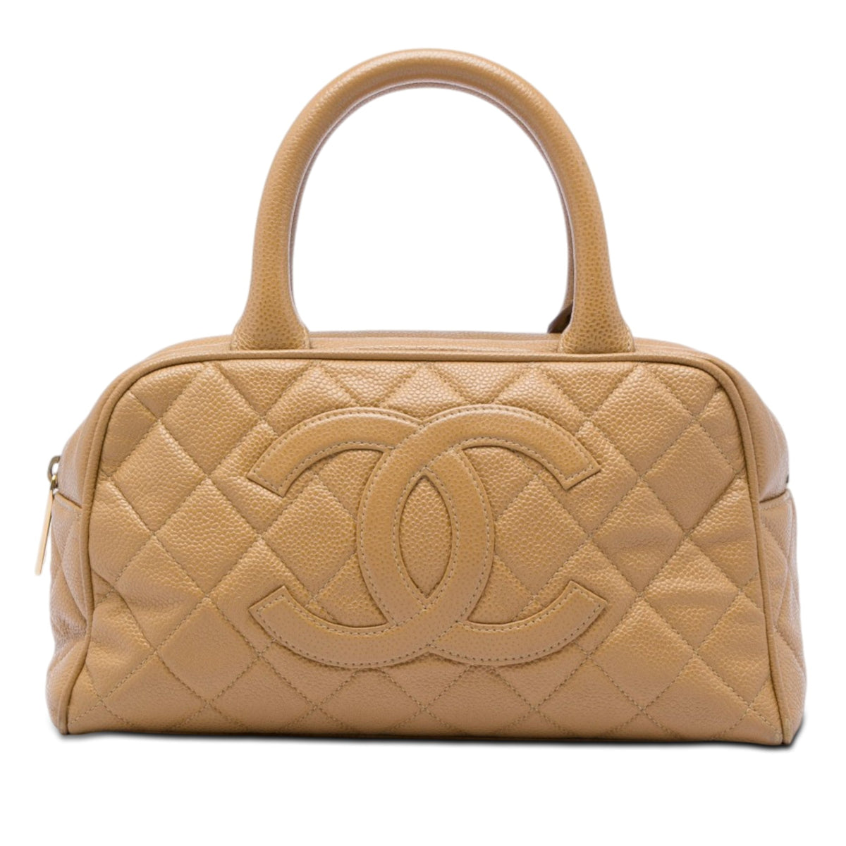 Chanel CC Quilted Caviar Bowling Bag