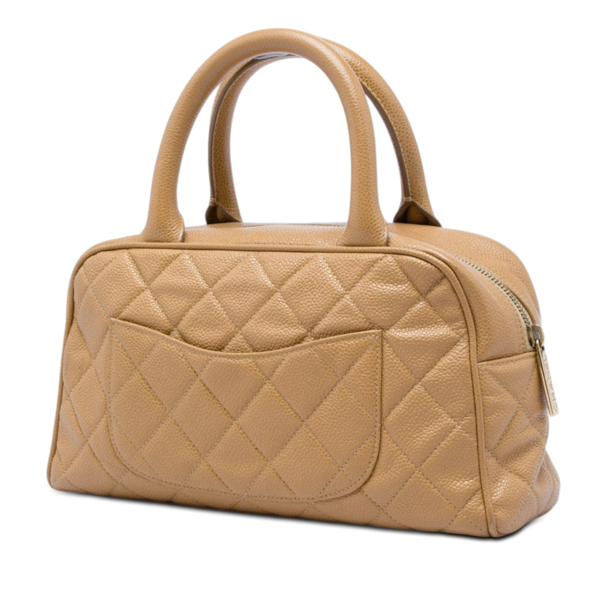 Chanel CC Quilted Caviar Bowling Bag