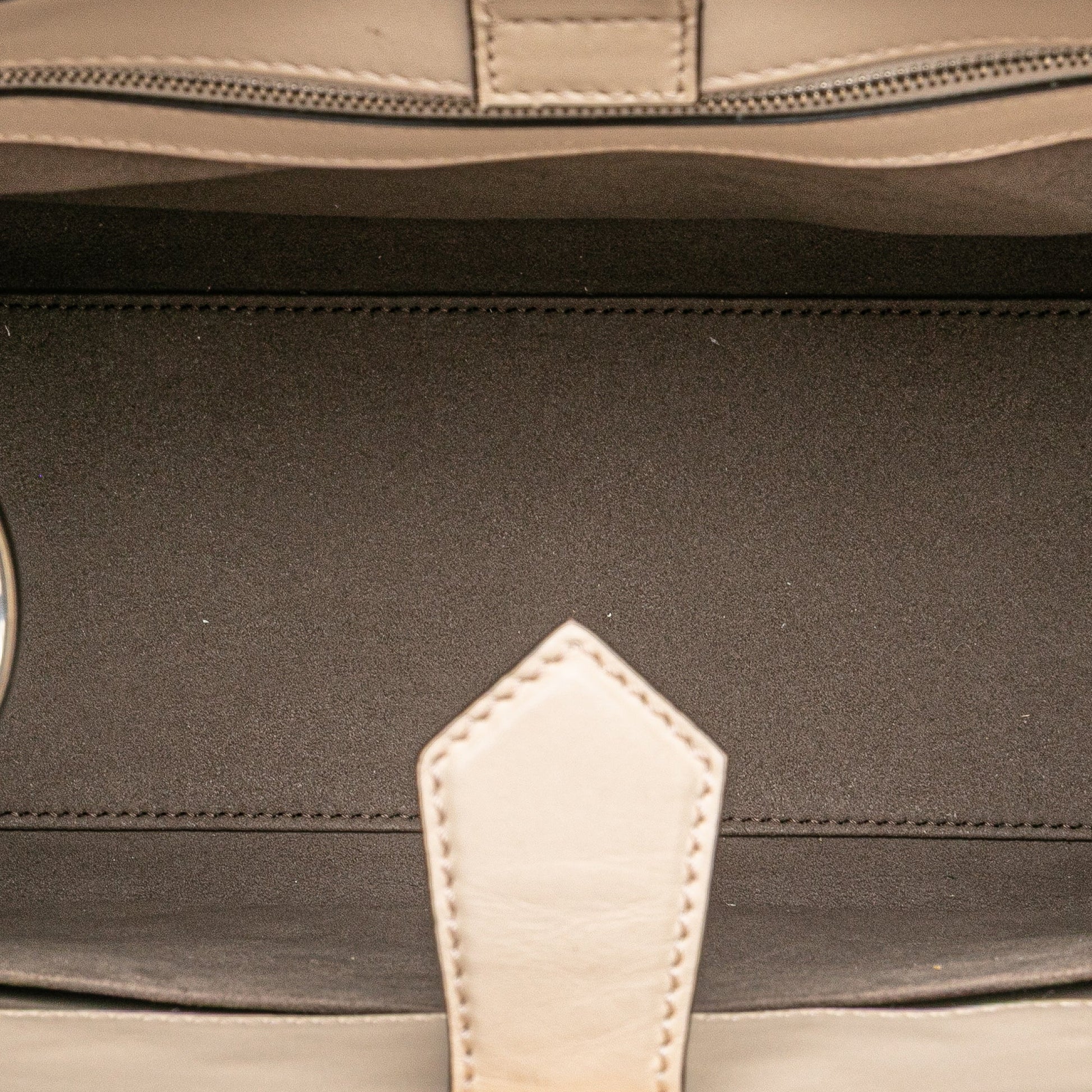 Fendi Small Bicolor Calfskin Whipstitch Runway Satchel