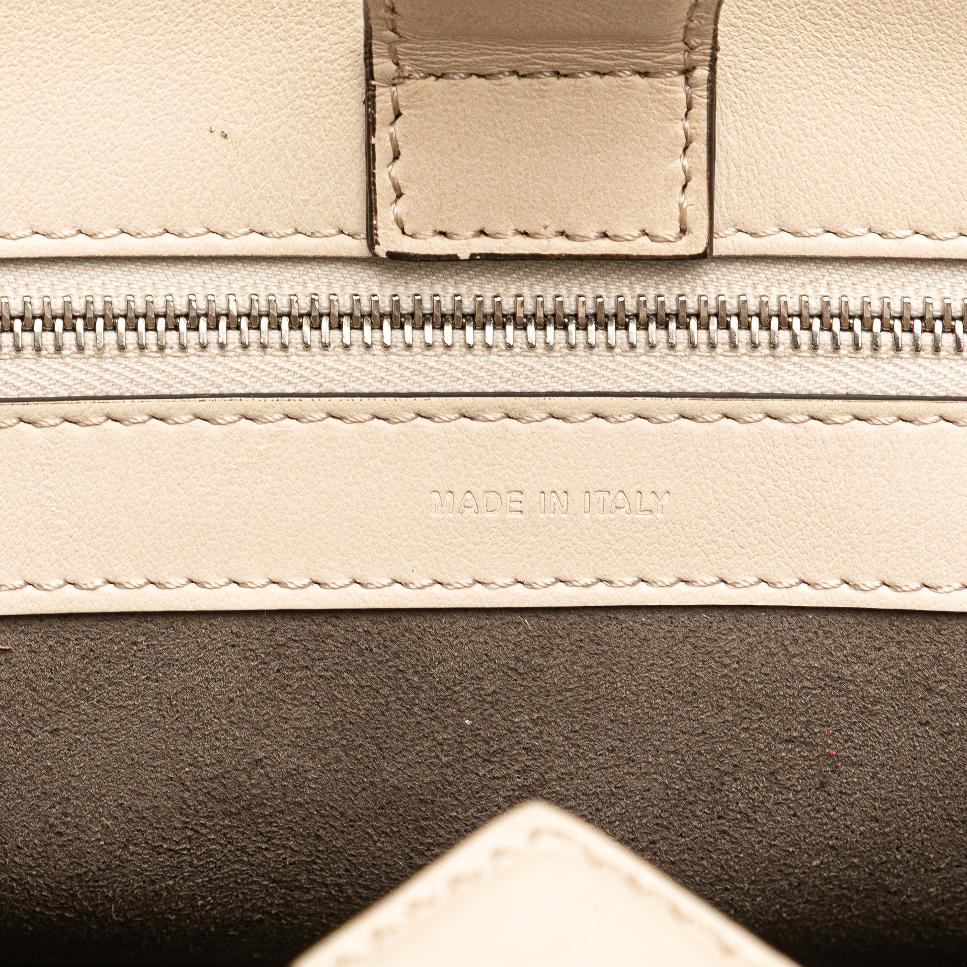 Fendi Small Bicolor Calfskin Whipstitch Runway Satchel